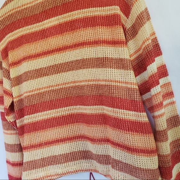 C+J‎ Collections knit sweater striped cinch waist Sweater size Small - Picture 2 of 8
